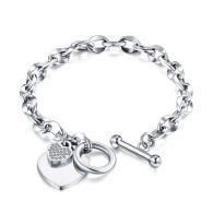 Armband 'Glittering Heart' Silber 