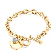 Armband 'Glittering Heart' Gold