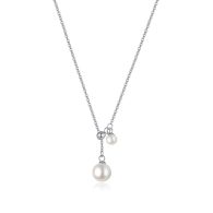 Kette 'Double Pearls' Silber 