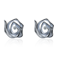 Ohrringe 'Glimmering Rose' Silber 
