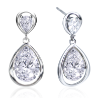 Ohrringe 'Water Droplets' Silber 