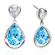 Ohrringe 'Blue Droplets' Silber 