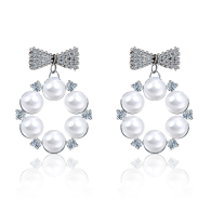 Ohrringe 'Wreath of Pearls' Silber 