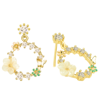 Ohrringe 'Spring Wreath' Gold