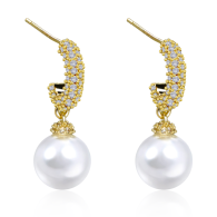 Ohrringe 'Pearls of Shimmer' Gold